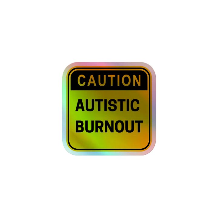 CAUTION: ASD BURNOUT holographic sticker product image (1)
