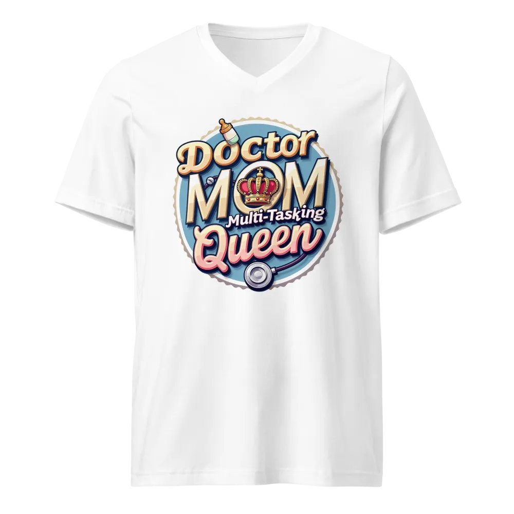 doctor mom, Queen of Multitasking V-Neck Tee product image (5)