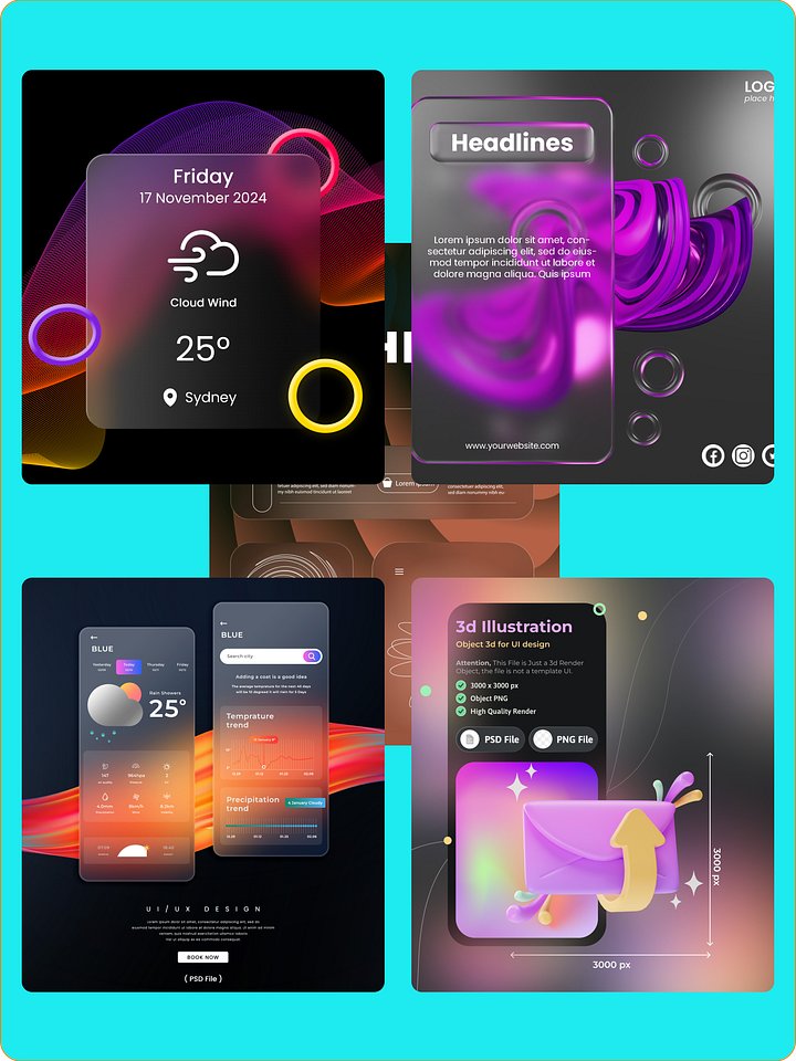Apple Glass UI Design Bundle product image (1)