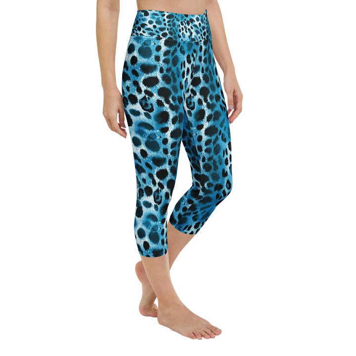 Blue Leopard Capri Leggings product image (2)