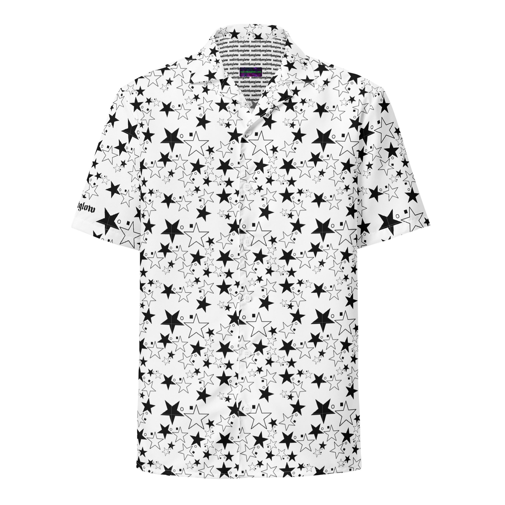 Star Square Circle Star - White - Button Down Top product image (1)