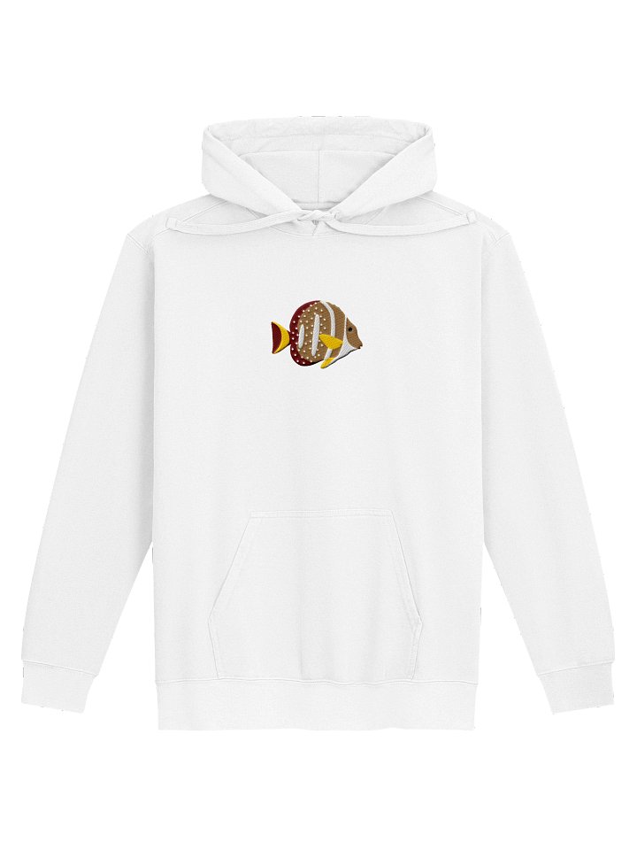 Mustard Tang Embroidered Hoodie | Saltwater Reef Aquarium Fish & Ocean Lover Apparel product image (17)