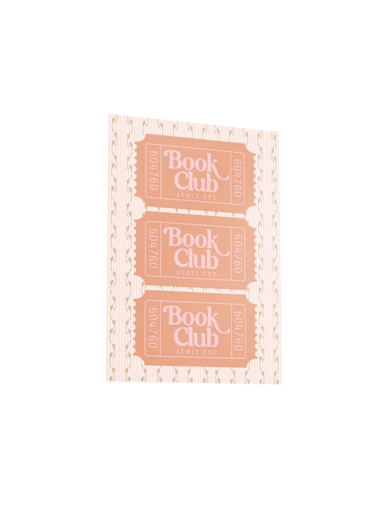 Book Club Ticket Poster | Granny Chic - Peach product image (4)