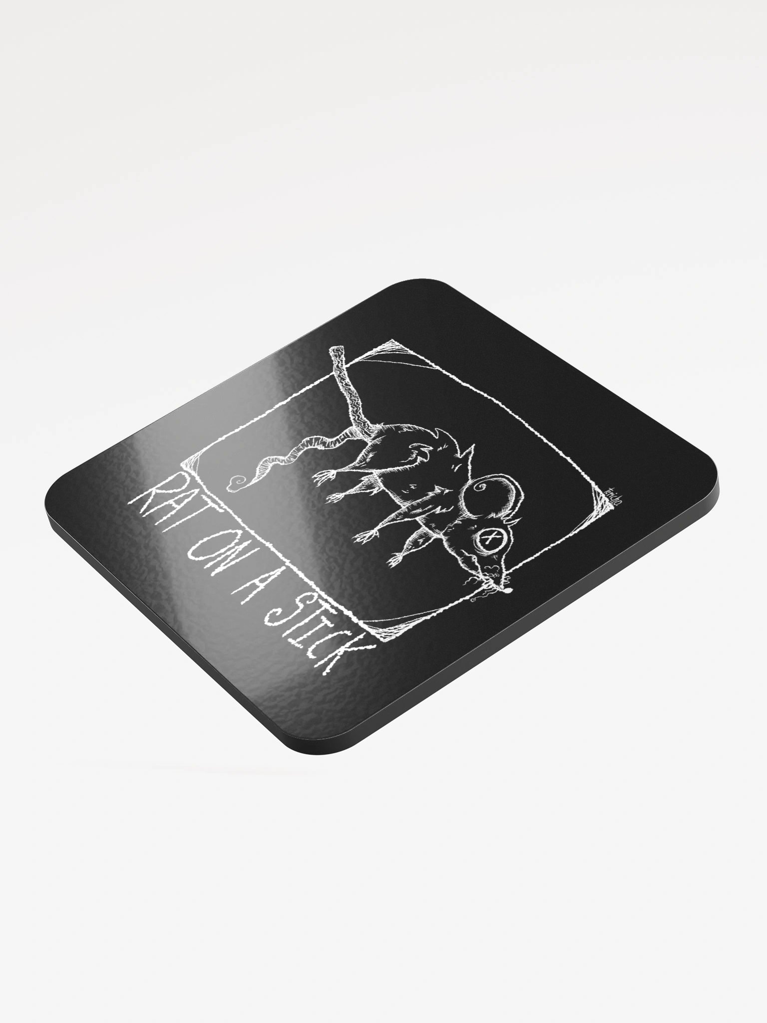 Retro Rat On A Stick Coaster product image (3)