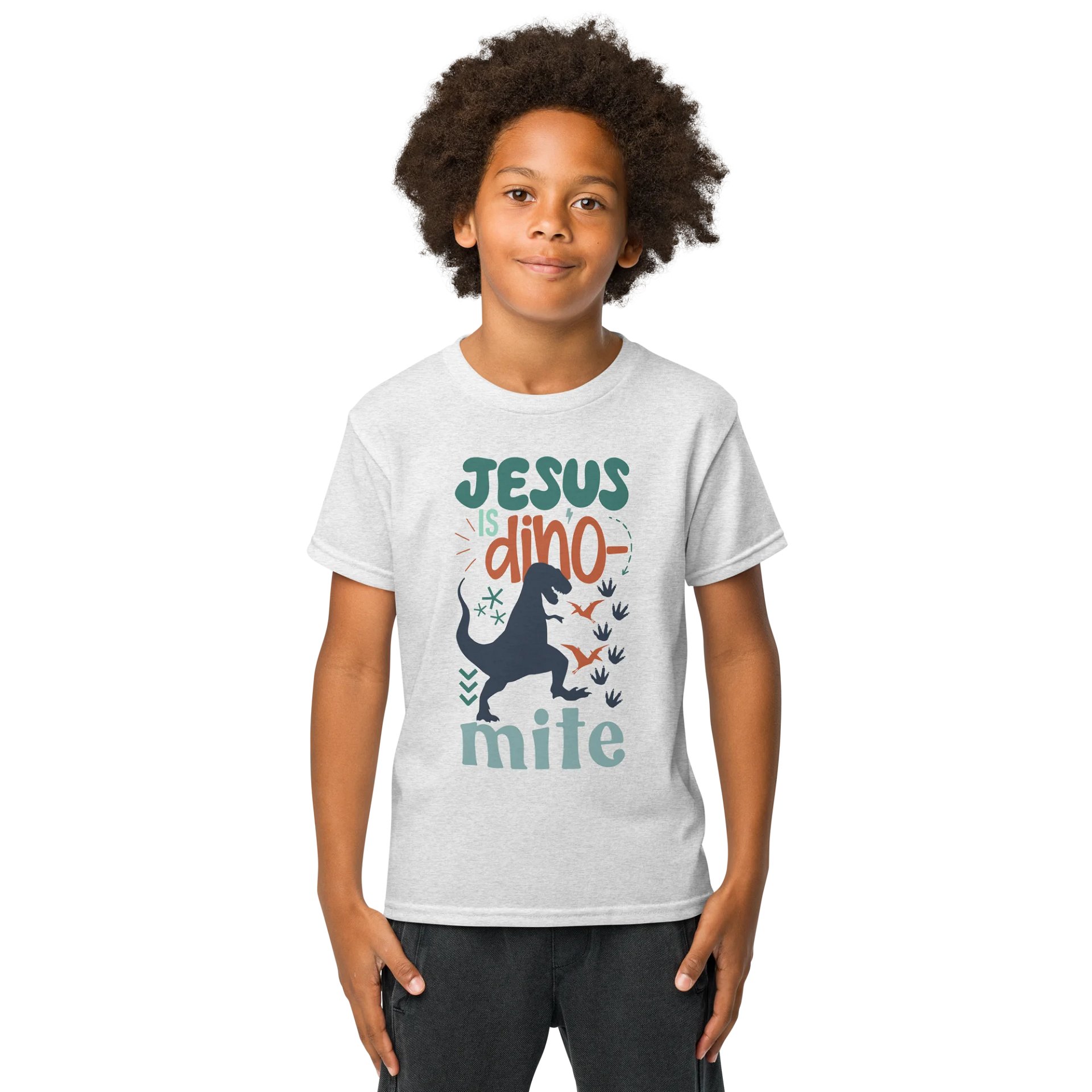 Jesus Is Dino-mite Kids Tee product image (5)