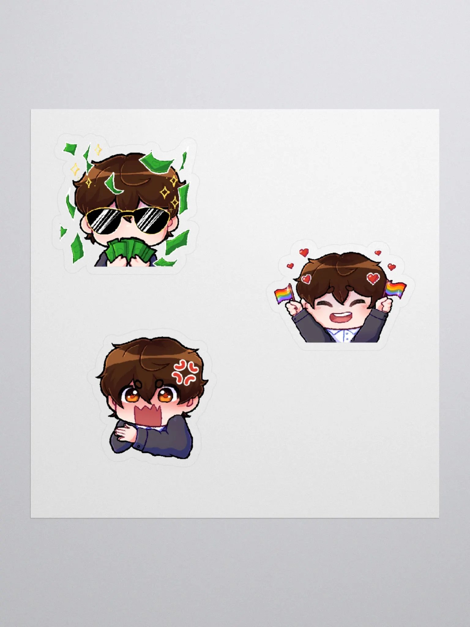 BK Twitch Emote Kiss Cut Stickers product image (1)