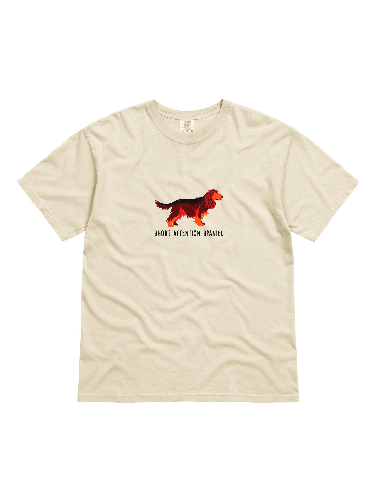 Short Attention Spaniel T-Shirt(Embroidered) of an English Cocker Spaniel(Liver & Tan) product image (4)