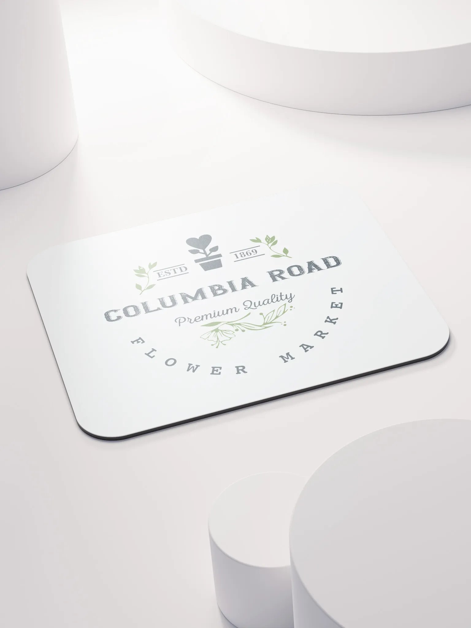 Columbia Road Market Mouse Pad (White) product image (4)