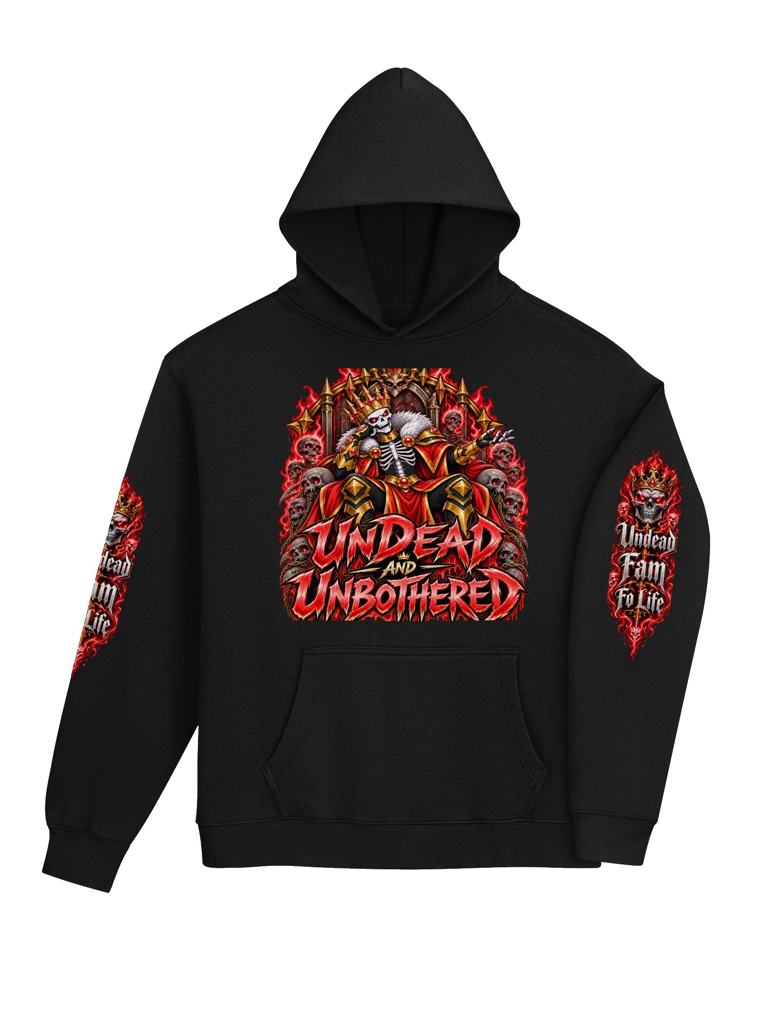 Undead and Unbothered Hoodie (Red) product image (4)