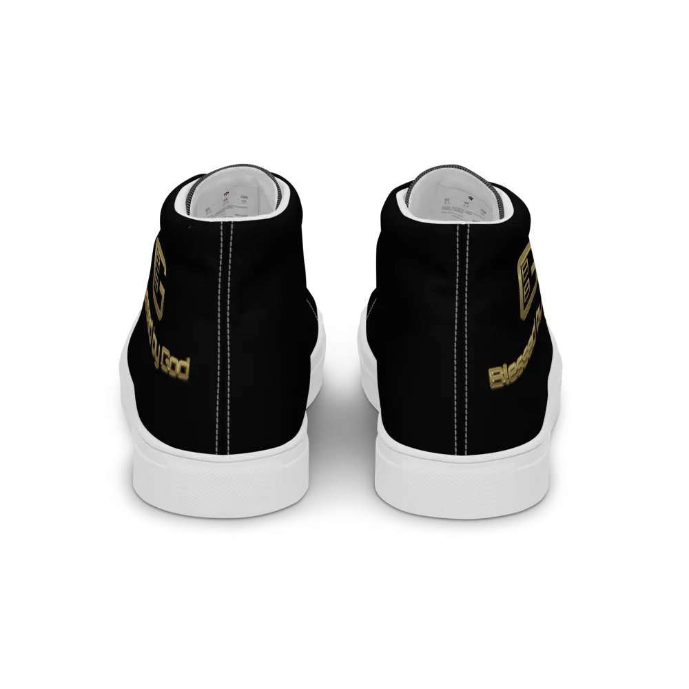 Blessed by God Black High Tops V2 product image (2)