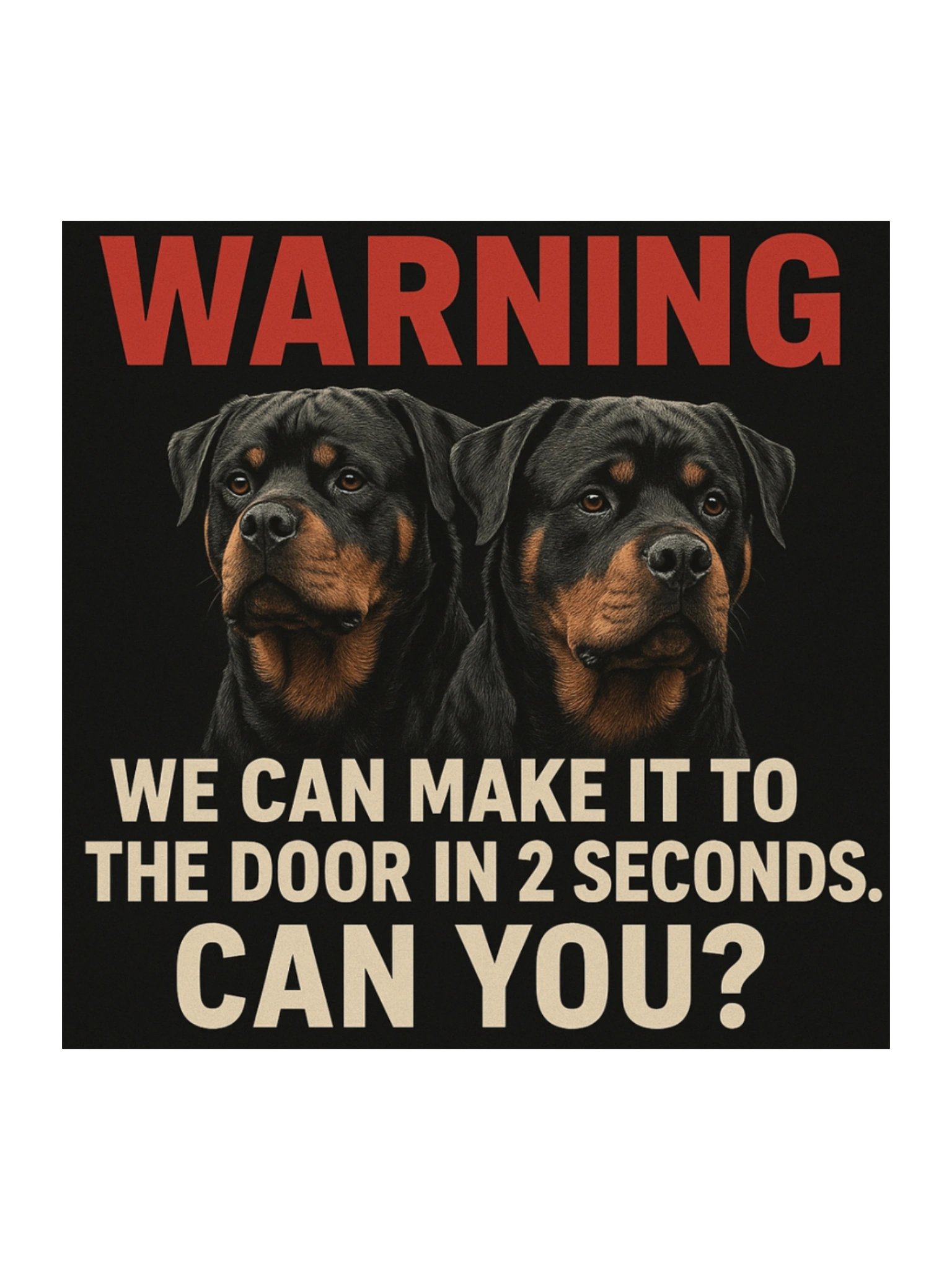 Warning: Rottweiler Security System Sticker product image (3)