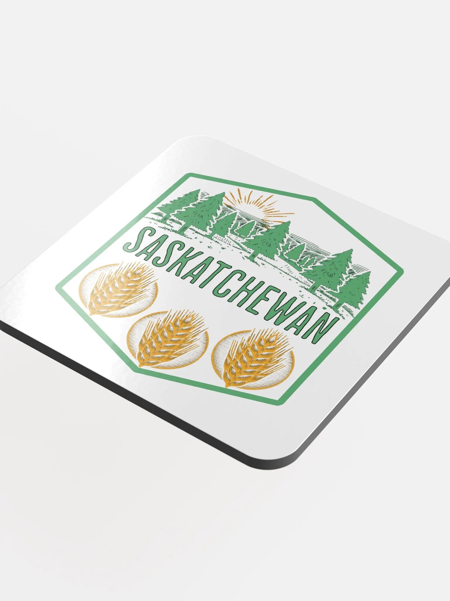 Saskatchewan Tree Wheat Field Coaster Set product image (1)