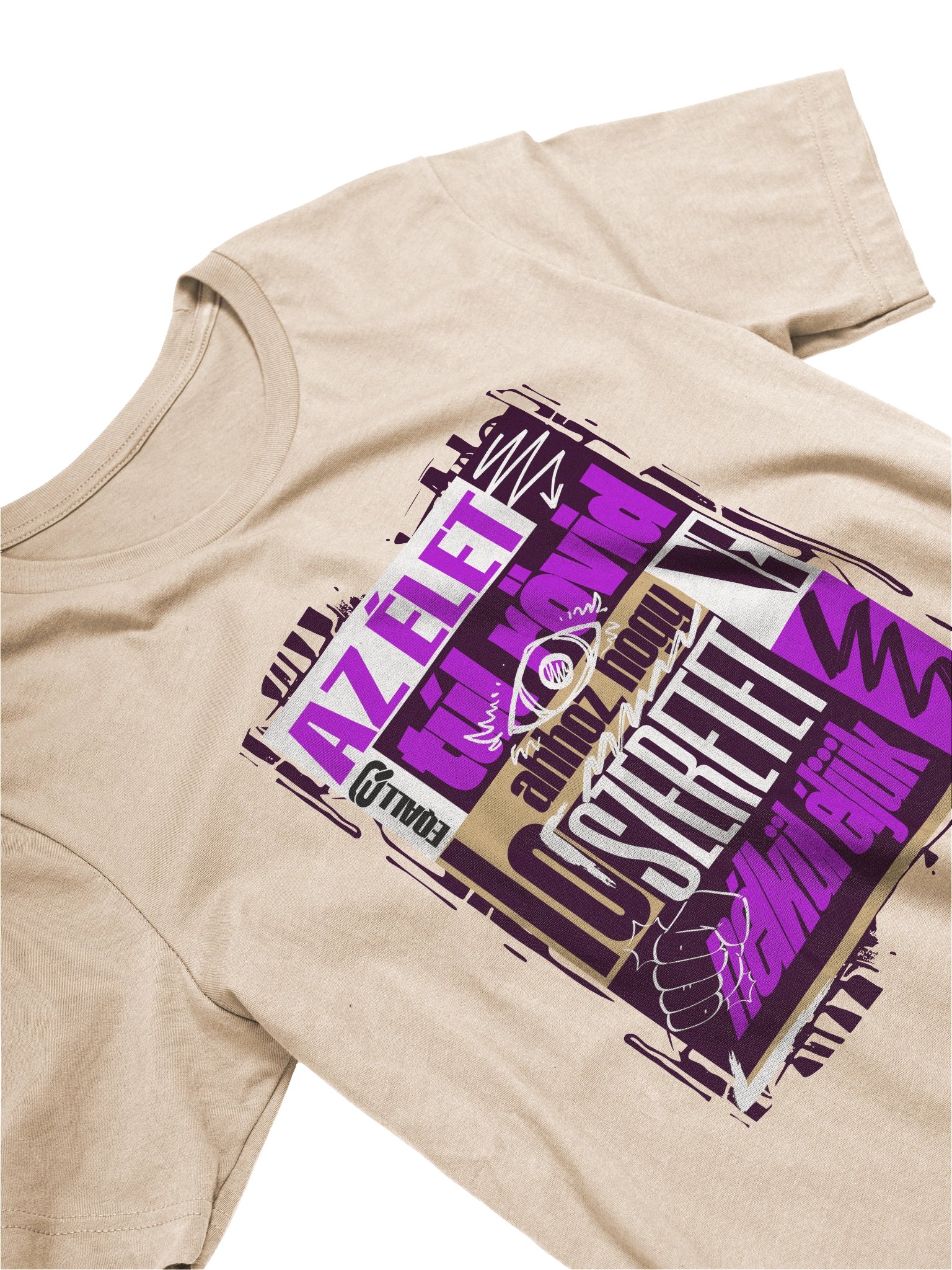 Szeretet? Az élet túl rövid... Bella + Canvas Unisex R3CVR.i Póló_EQALL® Originals_Lila product image (1)