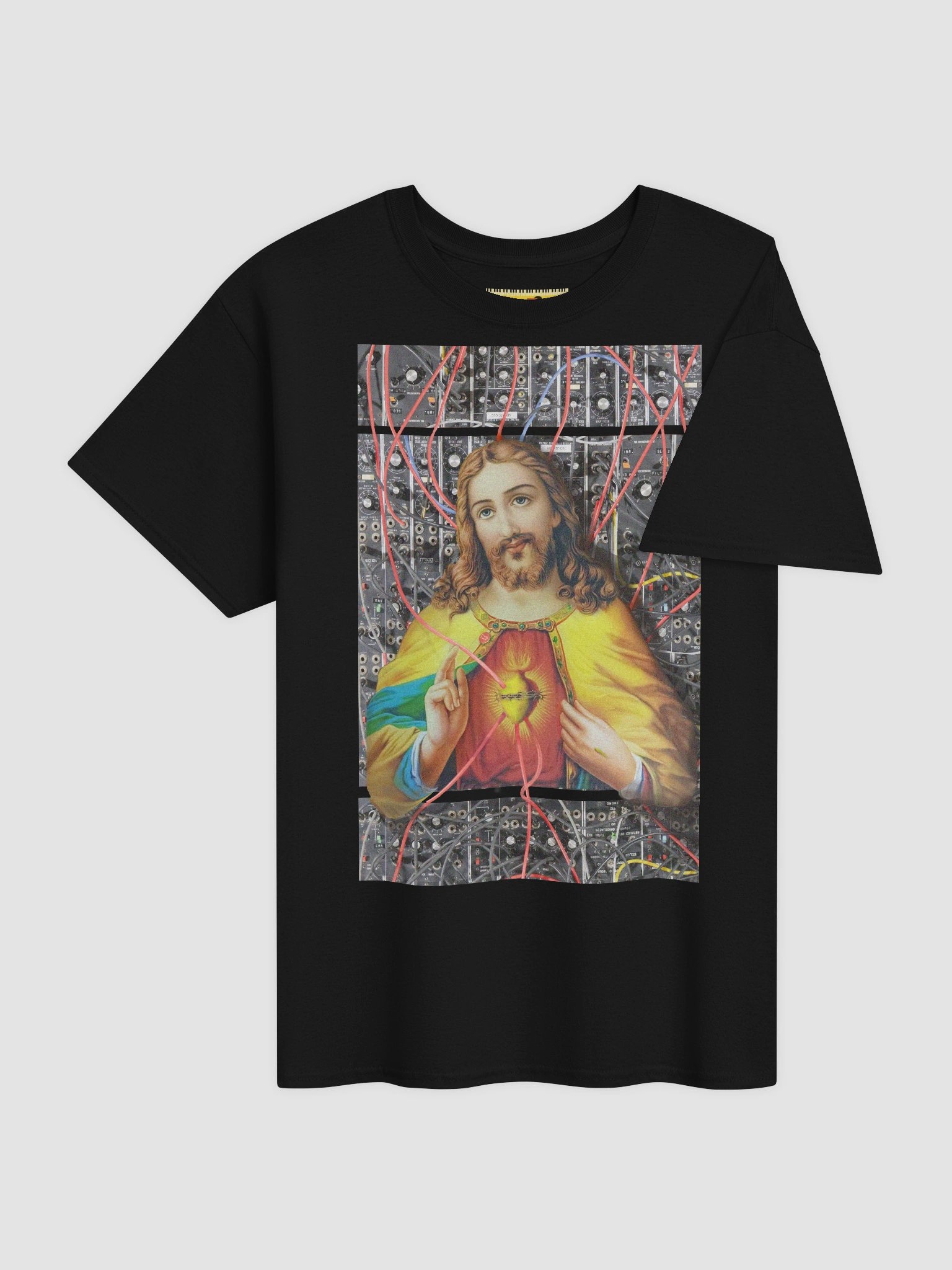 Jesus Christ Sacred MOOg by Frank Fonik, Techno EDM Unisex t-shirt product image (6)