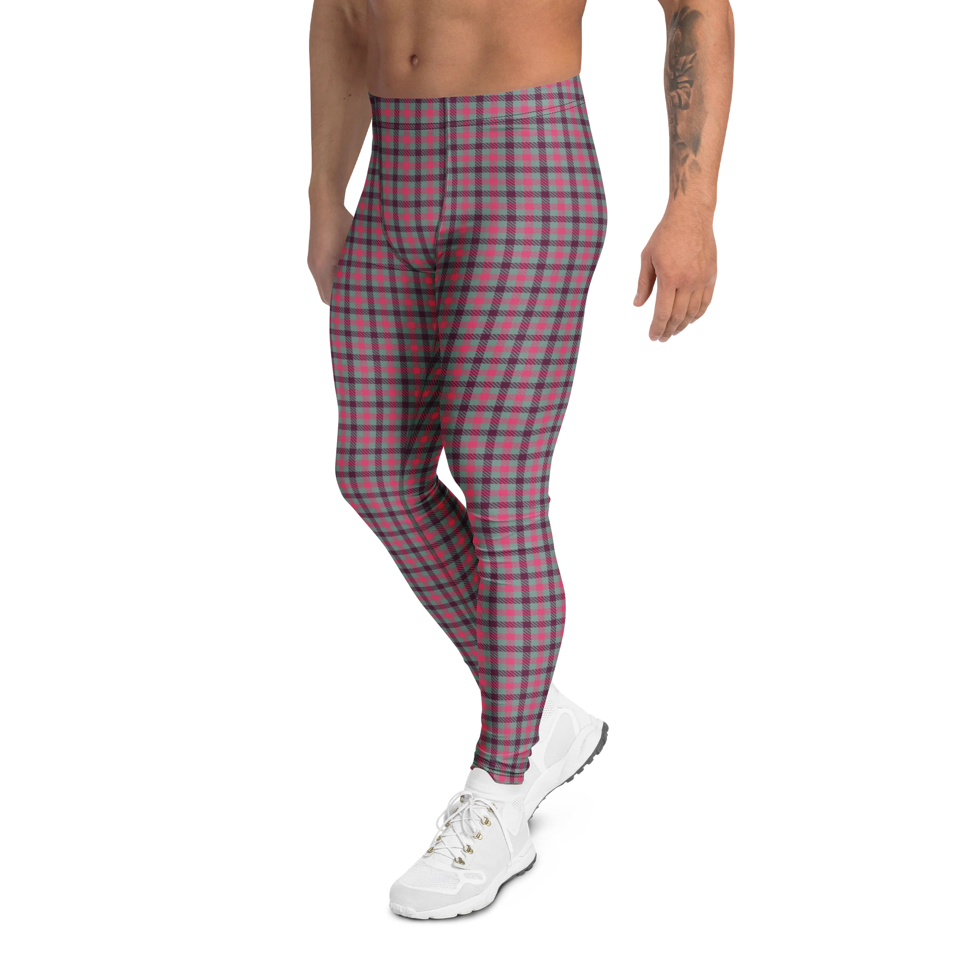 Vintage Plaid Tartan Checkered Men's Leggings product image (4)