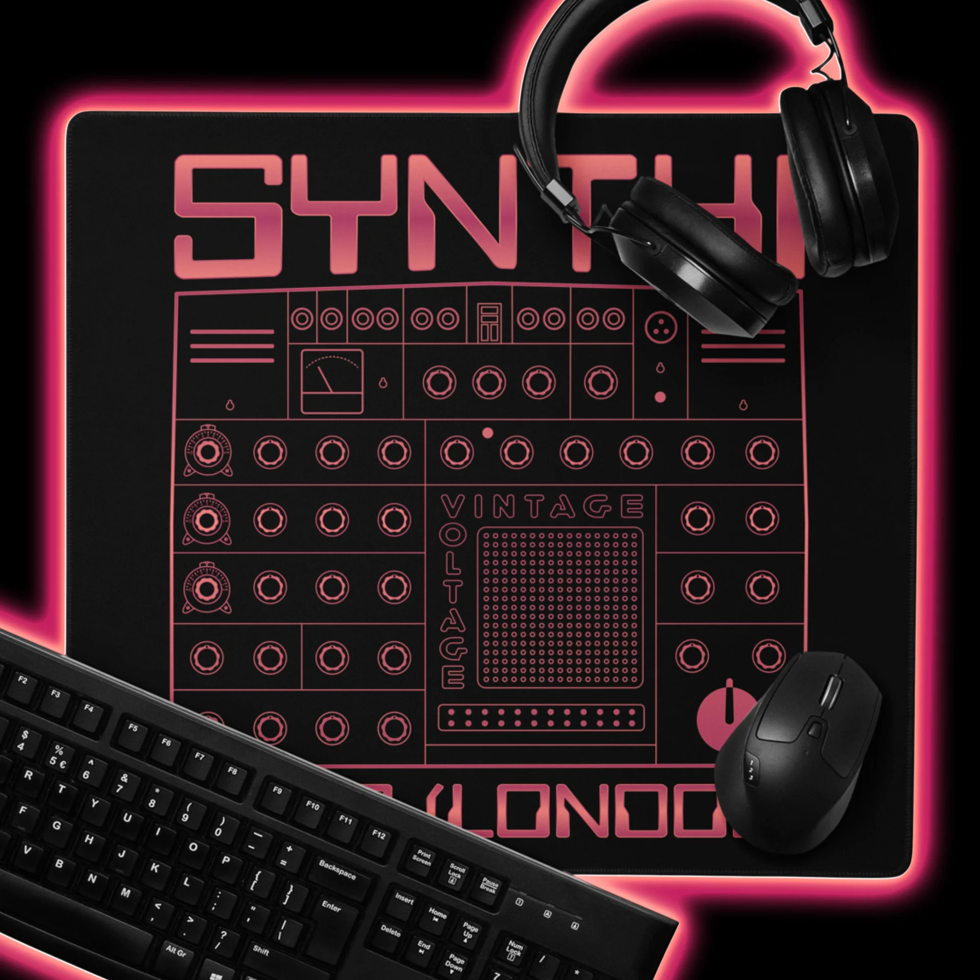 EMS Synthi Studio Gaming Mouse Pad 18" - AKS VCS3 Electronic Music Studios (Vintage Analog Synth) product image (7)