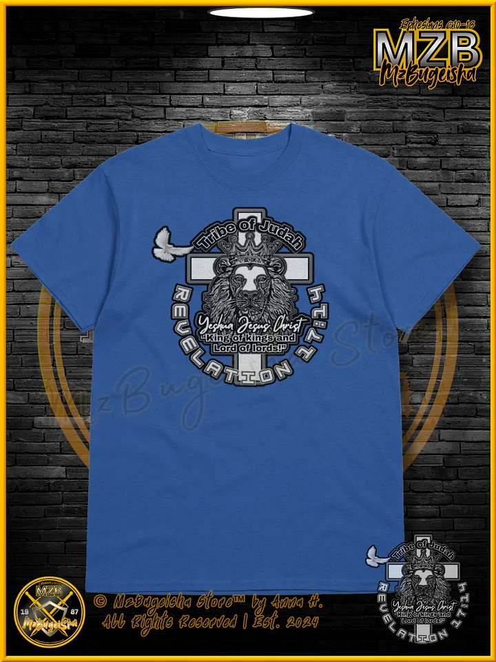 T-Shirt - MzBugeisha™ "Yeshua Jesus Christ King of kings " [V2/royal] Faith Based T-Shirt By Anna H. product image (1)