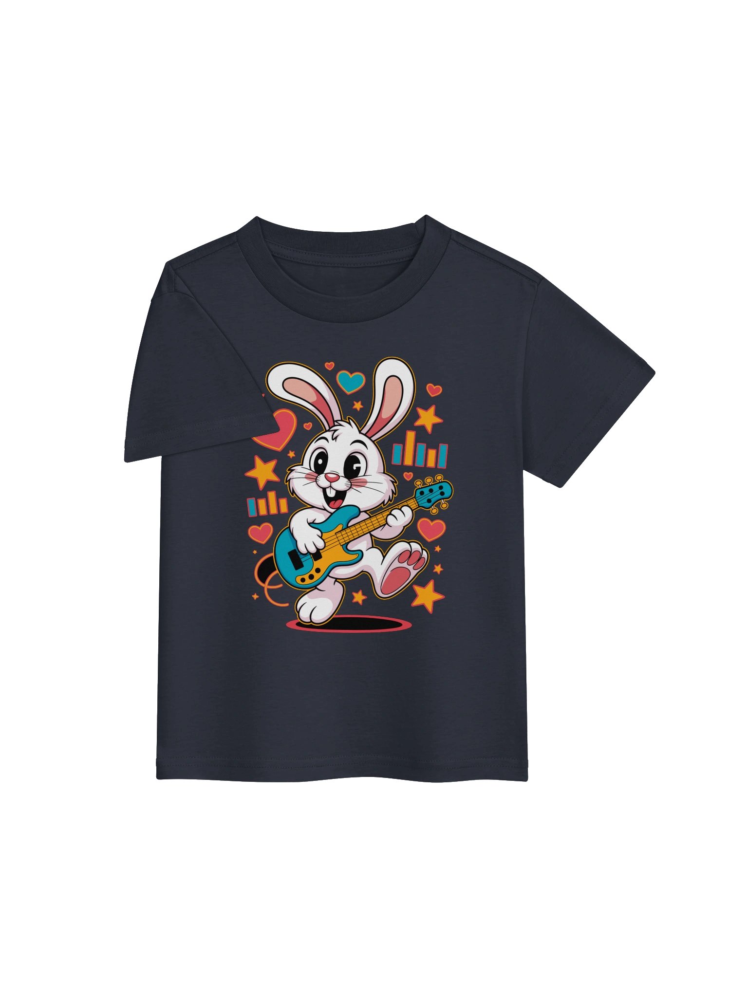 Whimsical Cartoon Rabbit Musician Youth T-Shirt product image (12)