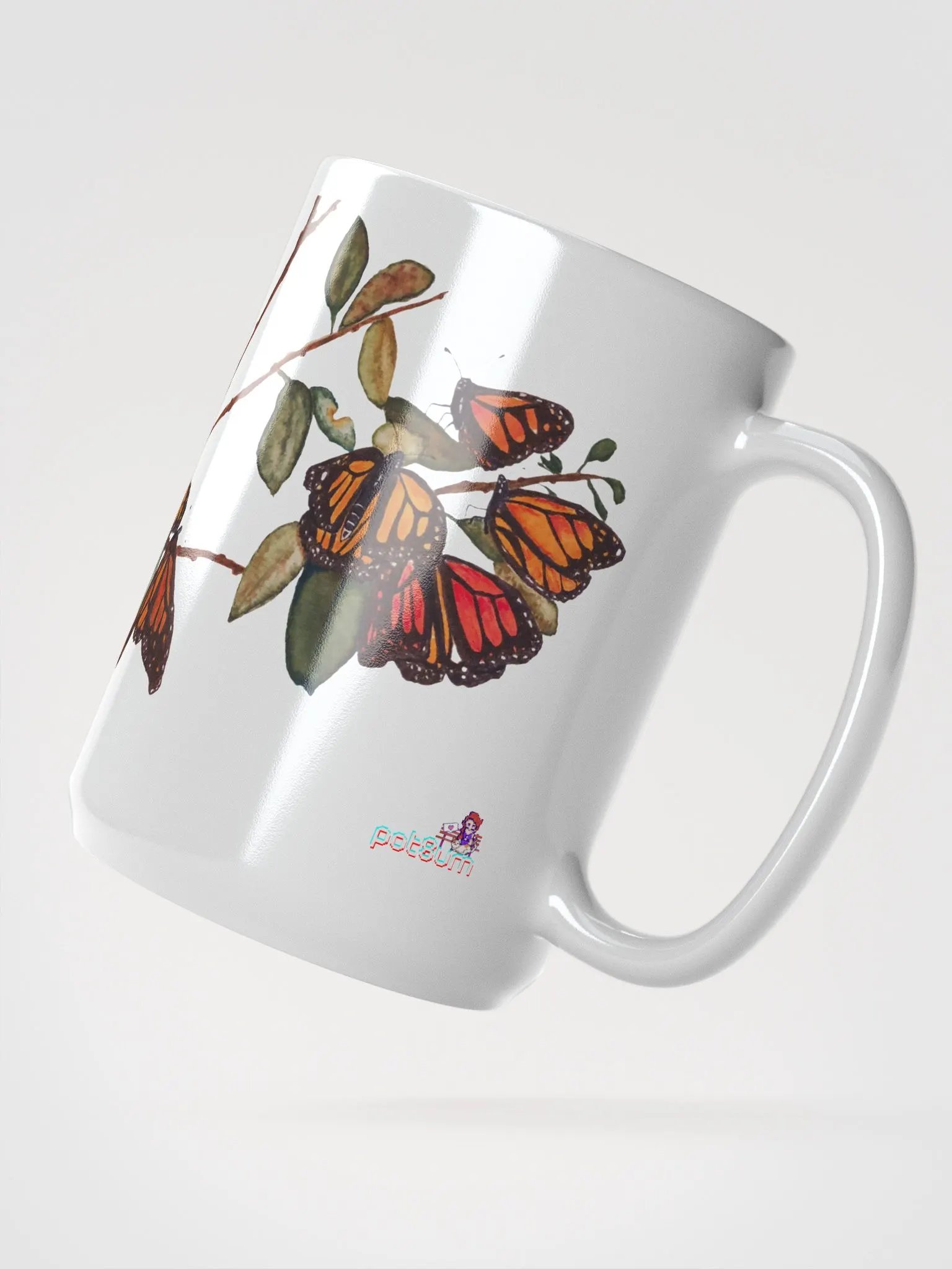 MONARCHS white glossy mug product image (3)