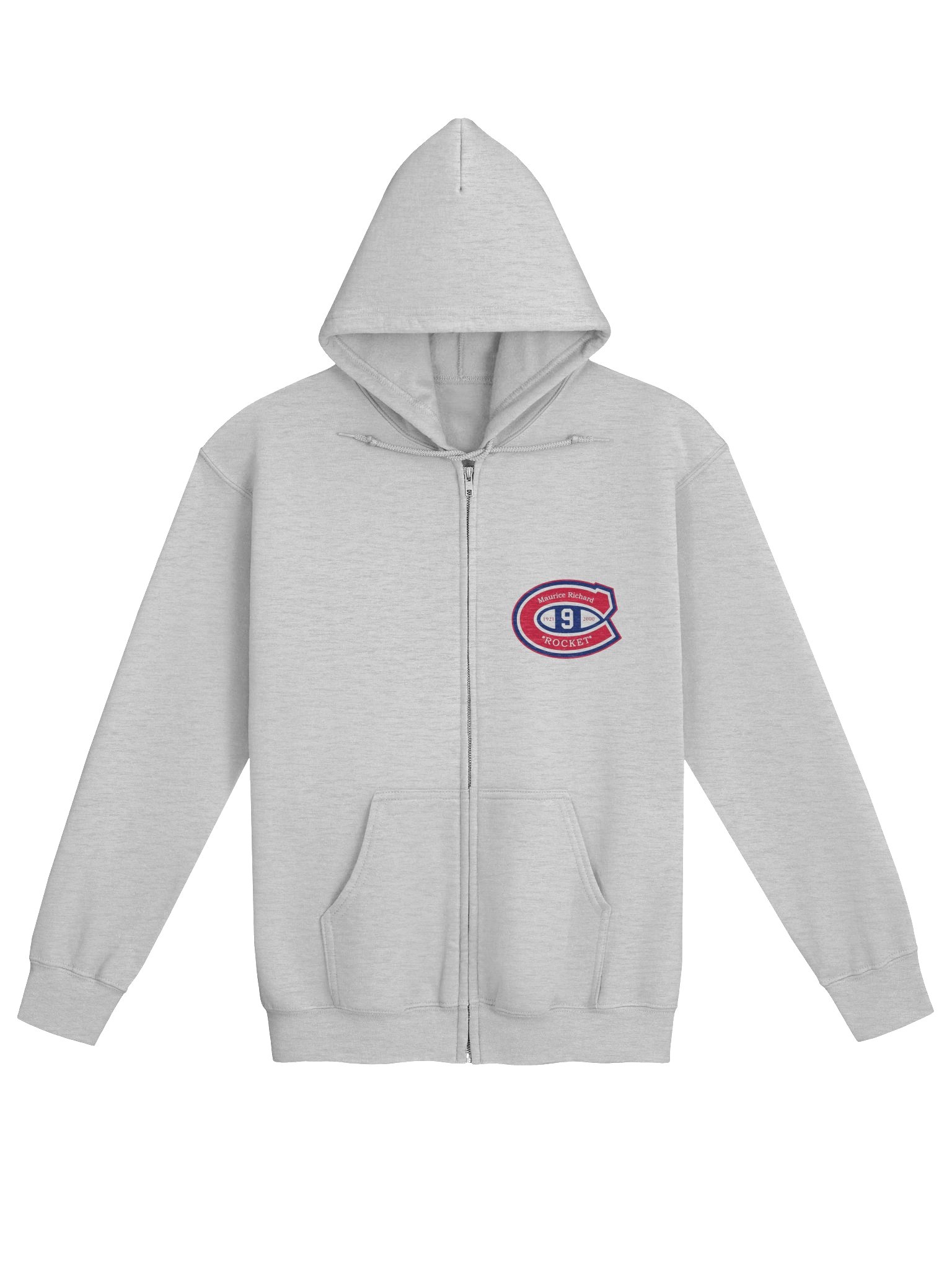 Maurice Richard #9 Tribute Logo Zip Hoodie product image (1)