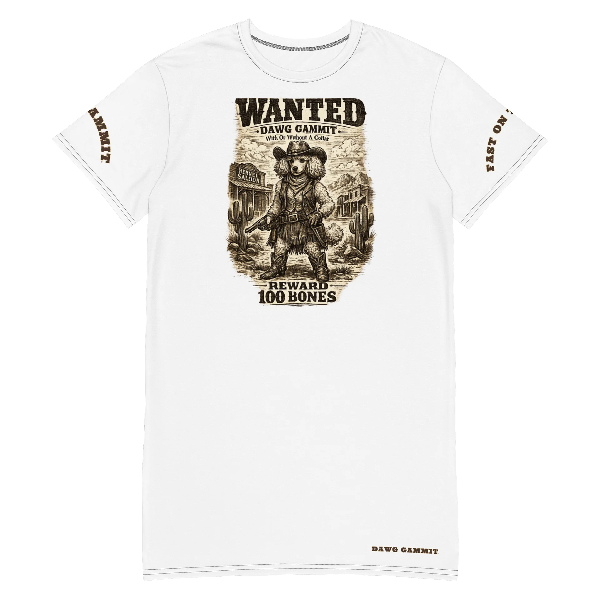 DAWG GAMMIT™ Wanted Poodle T-shirt Dress product image (3)