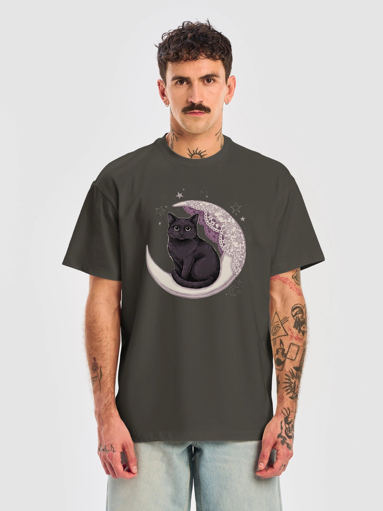 The Moon Familiar // Celestial Cat Box Tee product image (7)