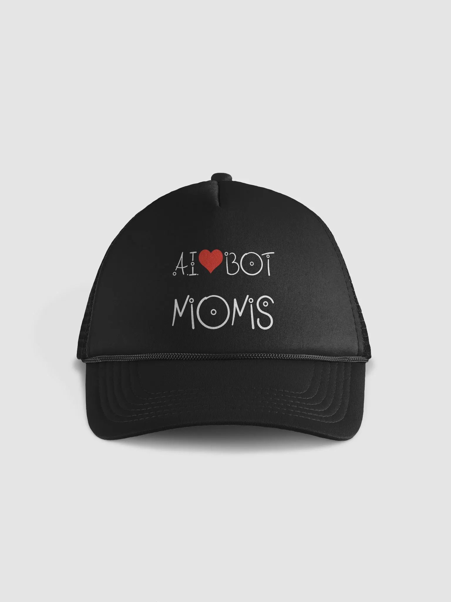 A.I. Heart Bot Moms Trucker Hat (Black) product image (1)