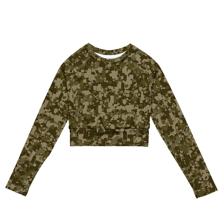 Pixelated Forest All-Over Print Crop Top product image (2)