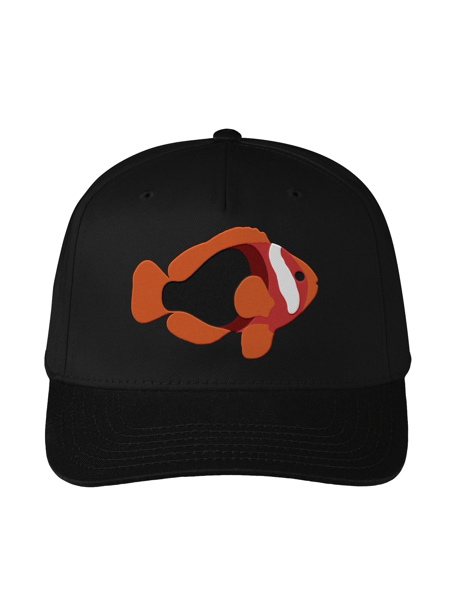 Tomato Clownfish Embroidered Mid-Profile Baseball Cap | Saltwater Reef Fish Hat product image (3)