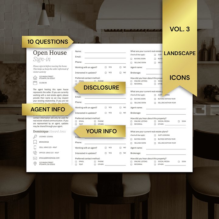 Real Estate Open House Sign-In Vol. 3 product image (2)