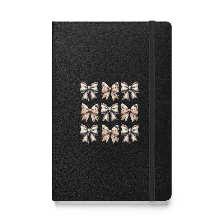 Spring Bows Baseball Butterfly Hardcover Notebook product image (1)