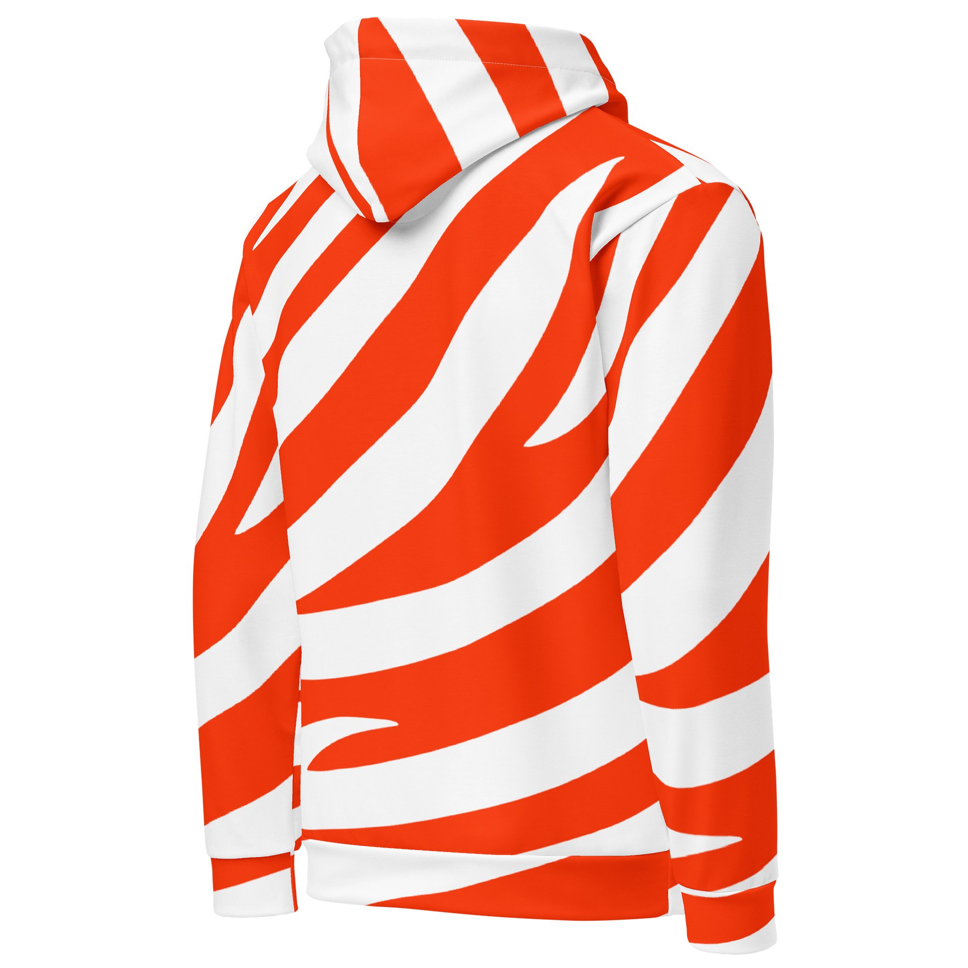 Tiger Print Graphic Hoodie – Orange White product image (4)