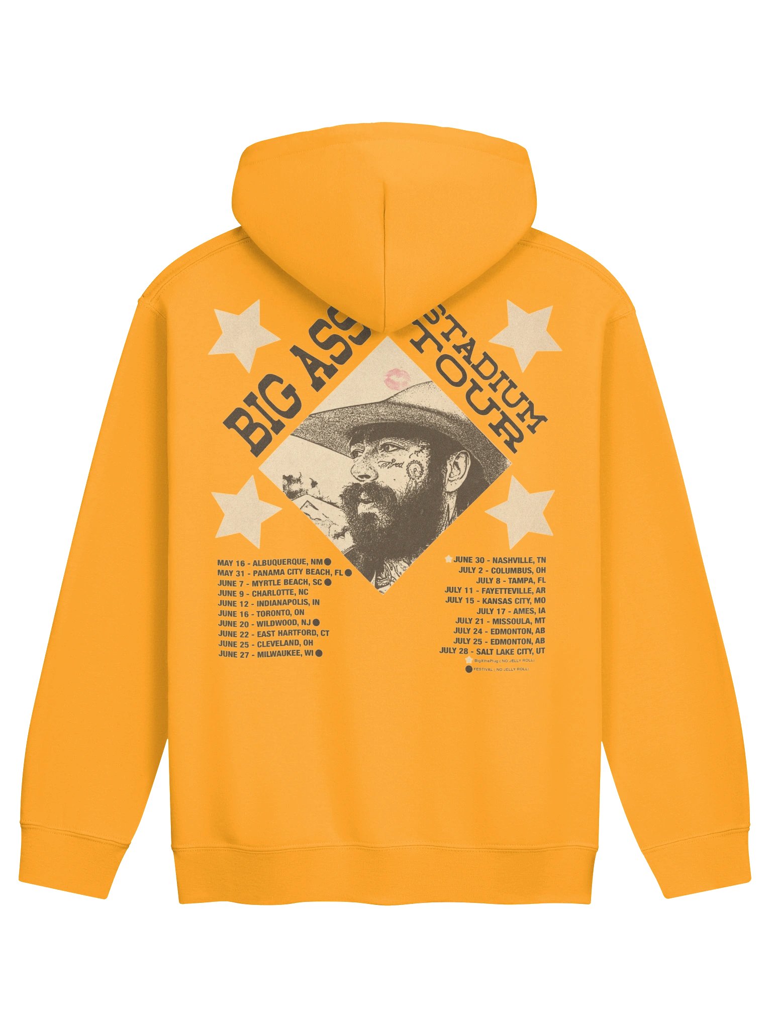 Post Malone & Jelly Roll Big Ass Stadium Tour 2026 Merch Hoodie product image (2)