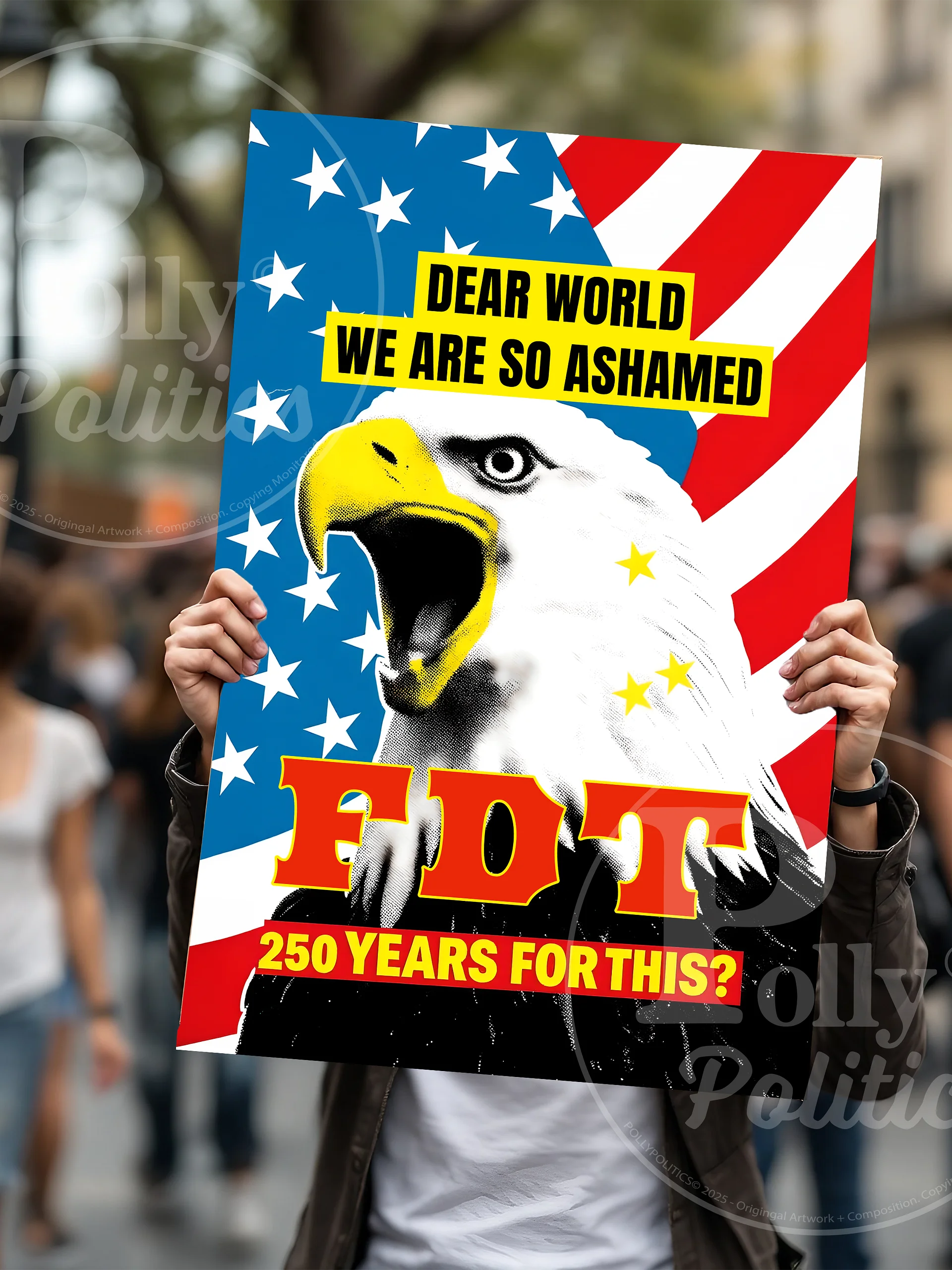 Dear World We Are So Ashamed Protest Sign product image (3)