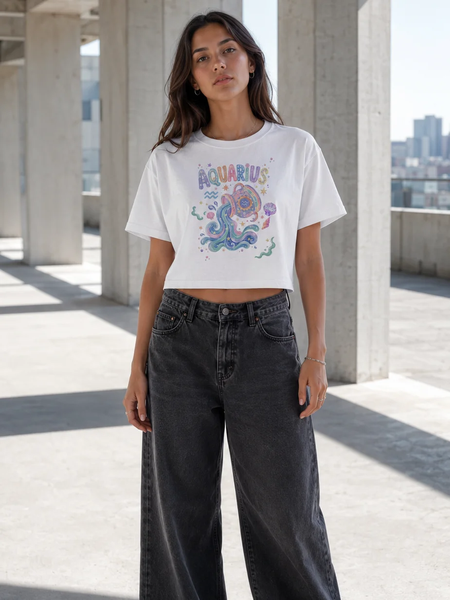 Aquarius Astro Pop Crop Top product image (1)