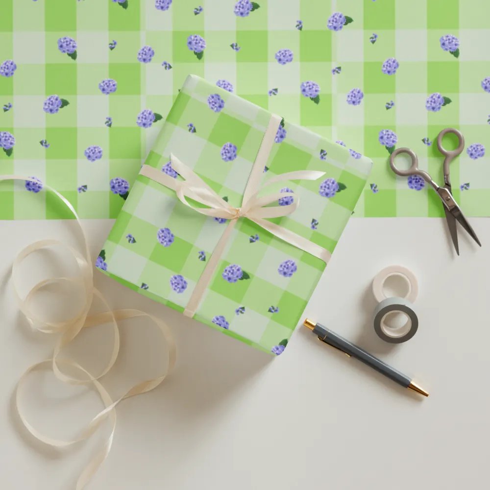 Bunnies and Hydrangeas Wrapping Paper Set product image (12)