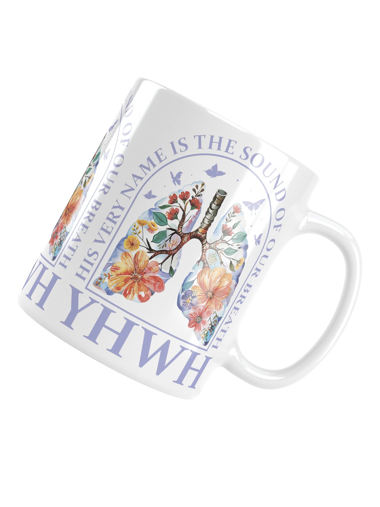YHWH Purple Floral Mug product image (5)