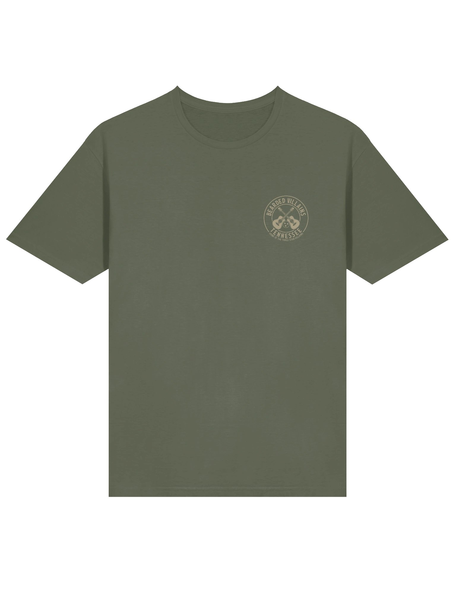 TSV Bearded Villains Tennessee “Tactical Grit” T-Shirt | Desert Tan Logo on Olive or Combat Black | Rugged Brotherhood Strength & Everyday Utility product image (5)