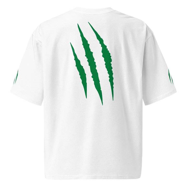 "Scratch Claws" (Green) AS Colour Premium Oversized Faded T-Shirt product image (5)