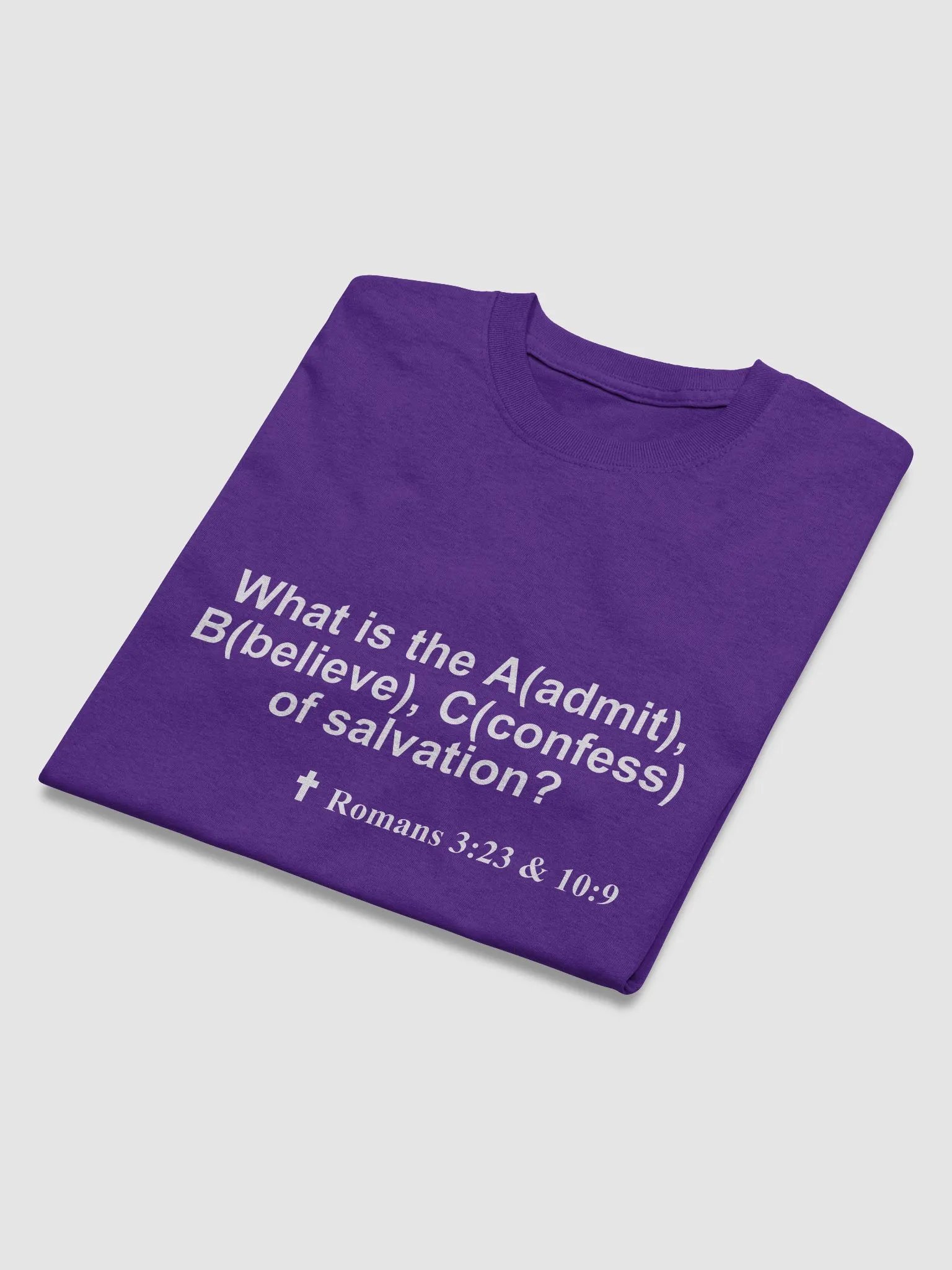 A Christian T-shirt to prompt spiritual conversations: What does the Bible say about Salvation? product image (10)