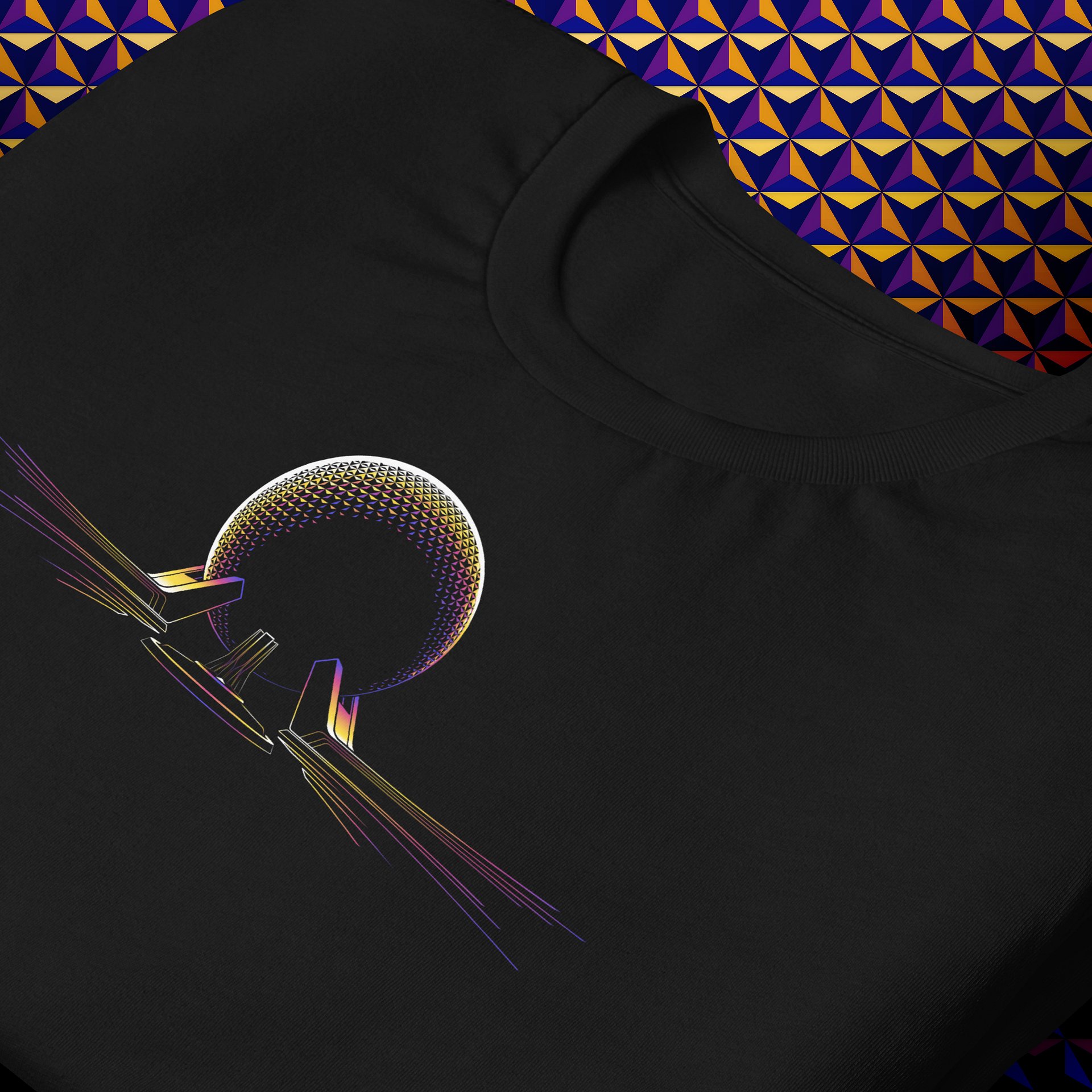 SPACESHIP EARTH Line Art Unisex T-shirt product image (5)