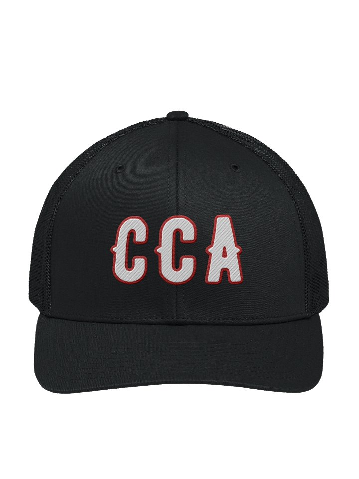 Express Male "CCA" Bold Trucker Hat - BLACK product image (1)
