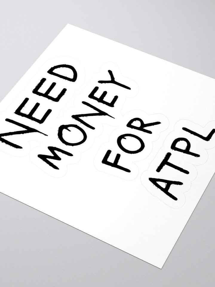 NEED MONEY FOR ATPL Black Stickers product image (2)
