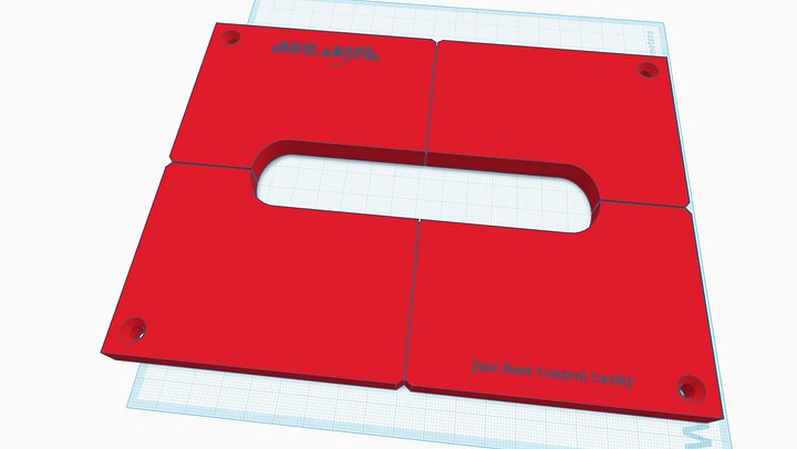Jazz Bass Guitar Control Cavity Routing Template (3D Print File) product image (2)