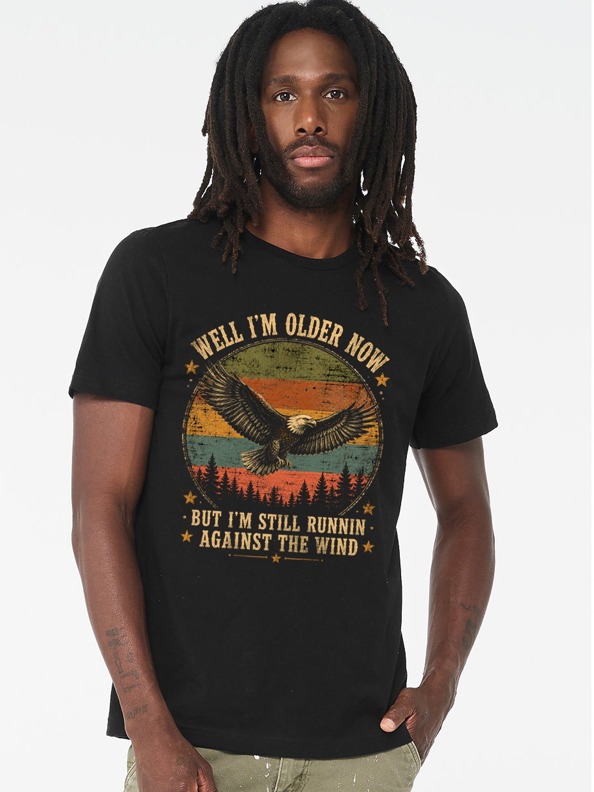 Against the Wind Retro Eagle Unisex Supersoft T-Shirt product image (1)