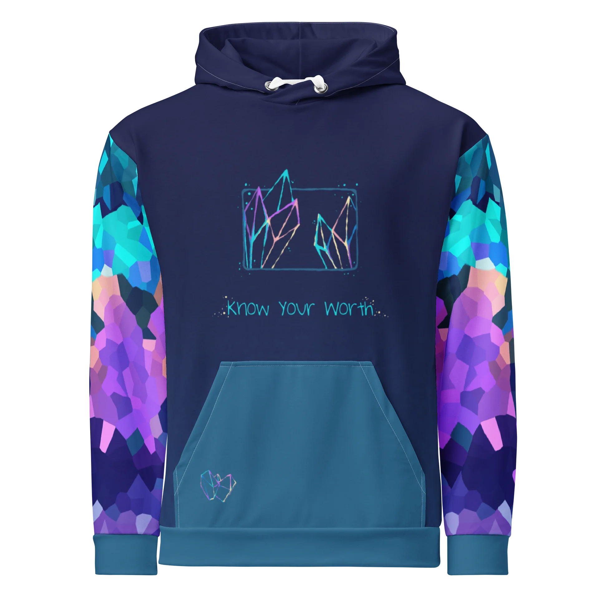 know your worth - crystalized hoodie product image (1)