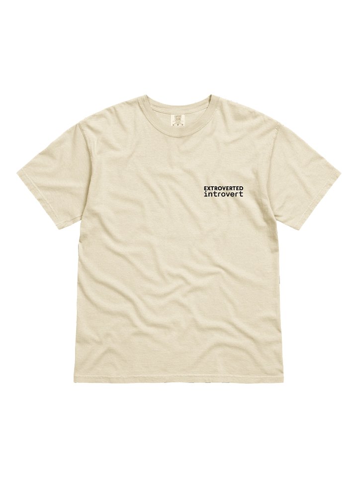 extroverted introvert - embroidered tee product image (3)