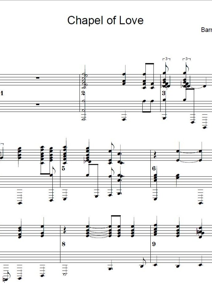Chapel Of Love - Piano sheet music product image (1)