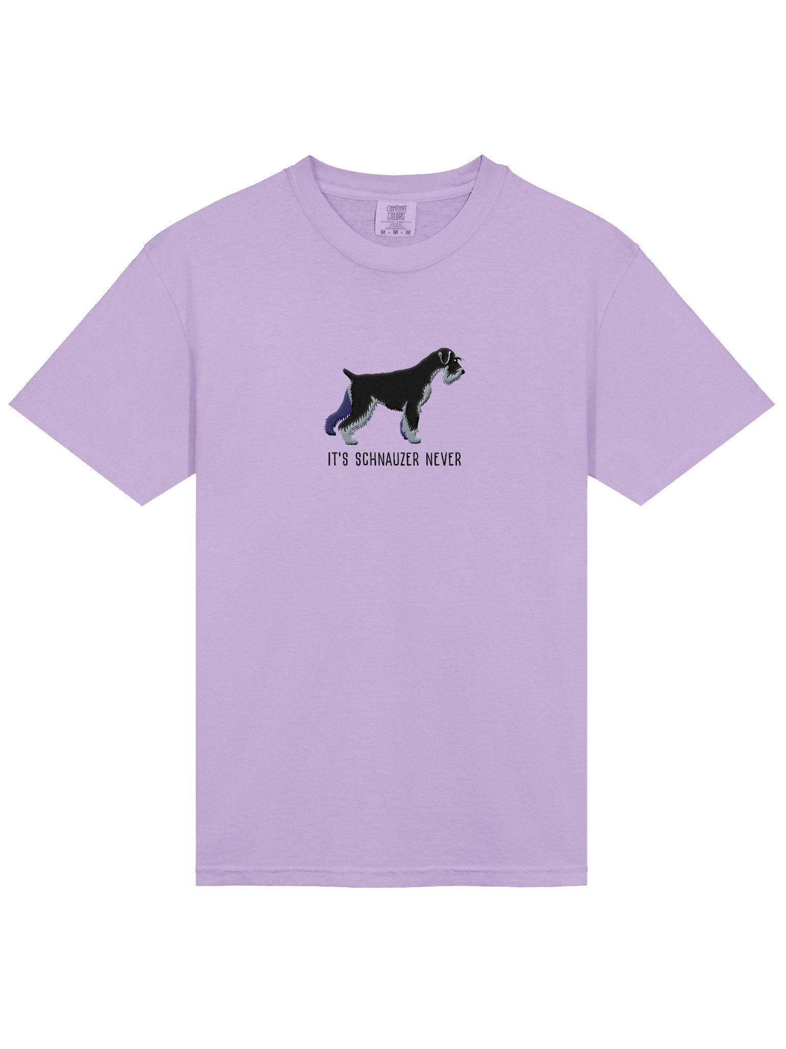 It's Schnauzer Never T-Shirt(Embroidered) of a Standard Schnauzer(Black & Silver) product image (6)