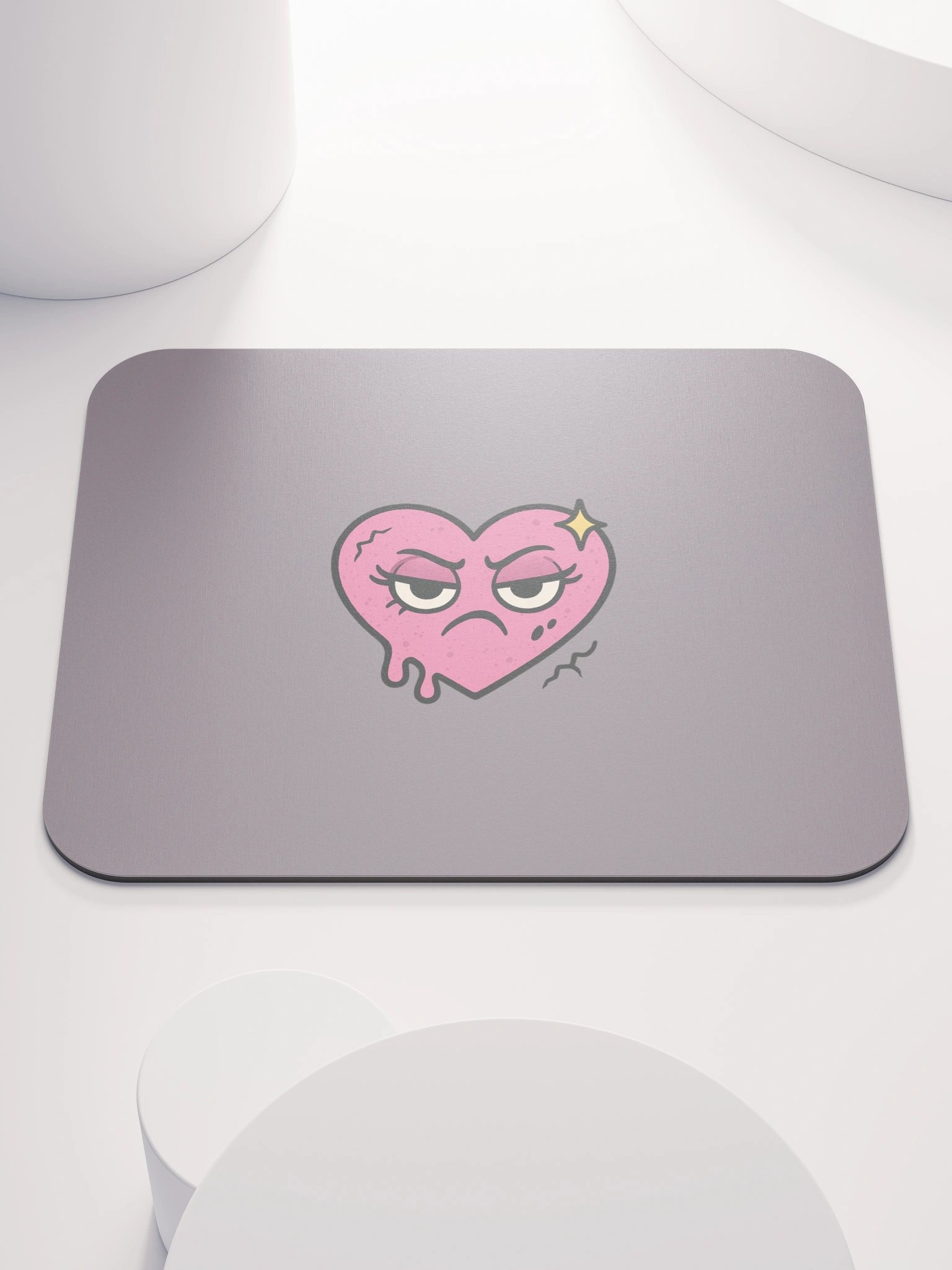 Grumpy Heart Mouse Pad product image (1)